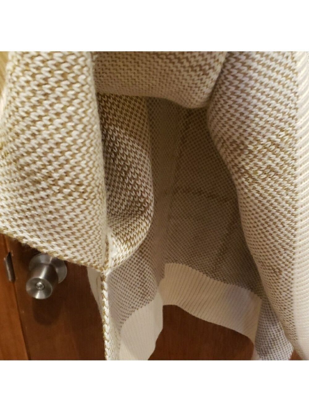 JODIFL Cream and Tan Checkered Turtleneck Sweater - Picture 7 of 13